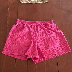 Grid-Texture Relaxed High-Rise Hiking Short 4"